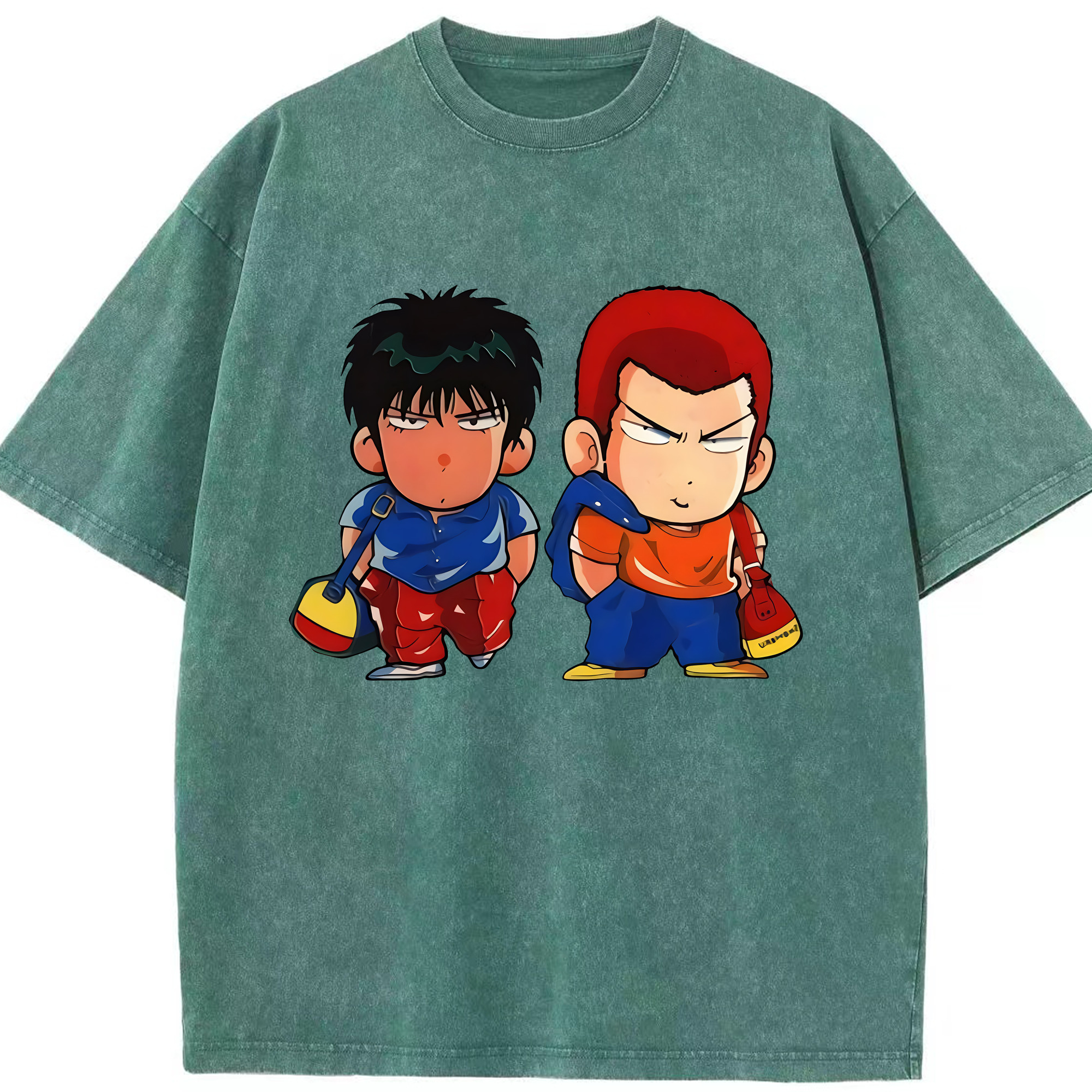 （画像用） SLAM DUNK／スラムダンク 綿100% ヴィンテージ風 半袖Tシャツ（フロントプリント）